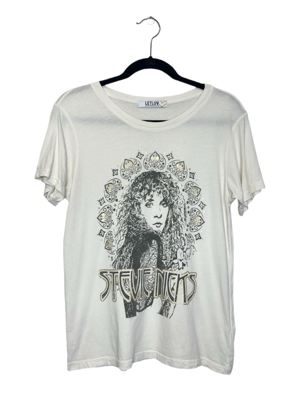 LETLUV Anthropologie Stevie Nicks 100% Cotton tee size XS